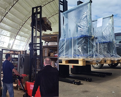 Тест-драйв складской техники на нашем складе в Евпатории